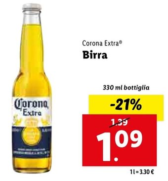 Lidl Corona Extra® Birra 330 ml bottiglia offerta