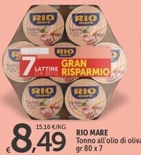 Carrefour Express Rio mare tonno all'olio di oliva offerta