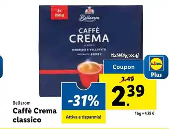 Lidl Bellarom Caffè Crema classico 2x 250 g conf. offerta