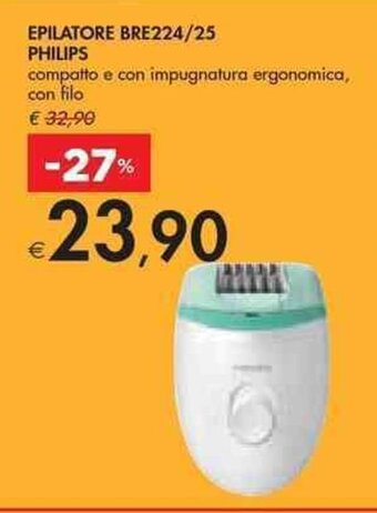 Bennet EPILATORE BRE224/25 PHILIPS offerta