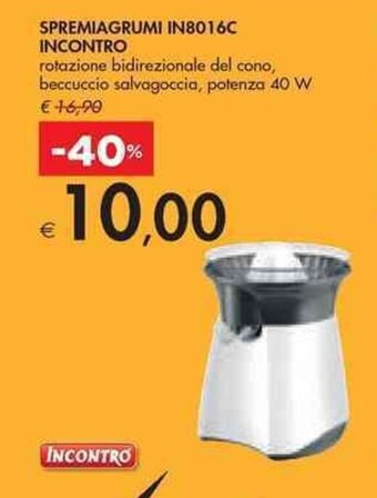Bennet SPREMIAGRUMI IN8016C INCONTRO offerta