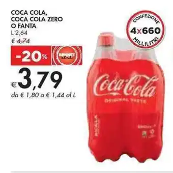 Bennet COCA COLA, COCA COLA ZERO O FANTA L 2,64 offerta