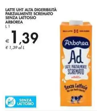 Bennet LATTE UHT ALTA DIGERIBILITÀ PARZIALMENTE SCREMATO SENZA LATTOSIO ARBOREA L1 offerta