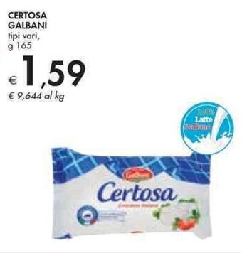 Bennet CERTOSA GALBANI tipi vari, g 165 offerta
