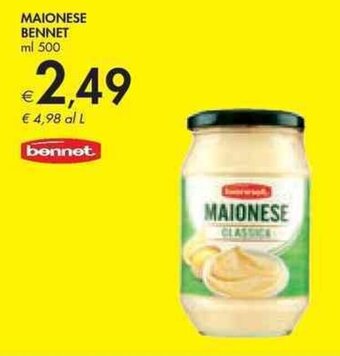 Bennet MAIONESE BENNET ml 500 offerta