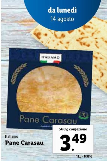 Lidl Italiamo Pane Carasau 500 g confezione offerta