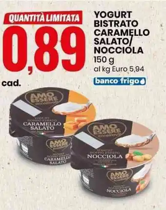 Eurospin YOGURT BISTRATO CARAMELLO SALATO/ NOCCIOLA 150 g offerta