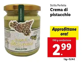 Sicilia Perfetta Crema di pistacchio 190 g confezione