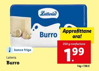 Lidl Latteria Burro 250 g confezione offerta