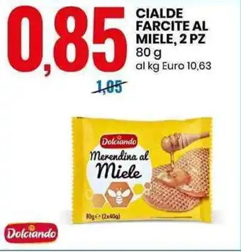 Eurospin Dolciando CIALDE FARCITE AL MIELE, 2 PZ 80 g offerta