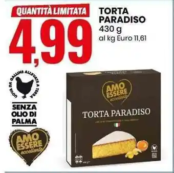 Eurospin AMO ESSERE TORTA PARADISO 430 g offerta