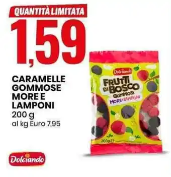 Dolciando CARAMELLE GOMMOSE MORE E LAMPONI 200 g