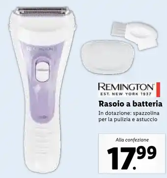 Lidl REMINGTON Rasoio a batteria offerta