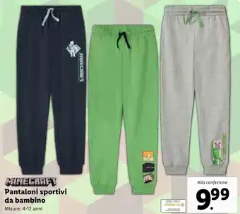 Lidl MINECRAFT Pantaloni sportivi da bambino 4-12 anni offerta