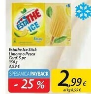 Carrefour Market Estathé ice stick limone o pesca conf. 5 pz offerta