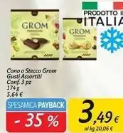 Carrefour Market Grom cono o stecco gusti assortiti conf. 3 pz offerta