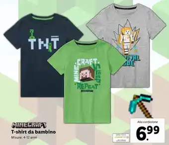 Lidl MINECRAFT T-shirt da bambino 4-12 anni offerta