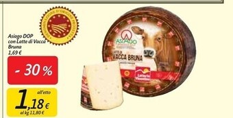Carrefour Market Asiago dop con latte di vacca bruna offerta