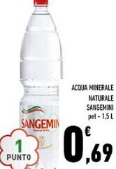 Conad Sangemini acqua minerale naturale offerta