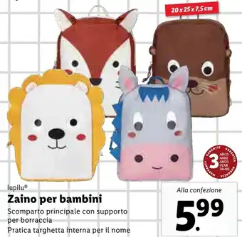 Lidl lupiluⓇ Zaino per bambini offerta