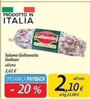 Carrefour Market Galbani salame galbanetto offerta