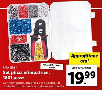 Lidl PARKSIDEⓇ Set pinza crimpatrice, 1801 pezzi offerta
