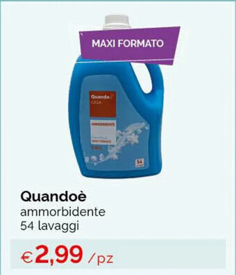 Acqua & Sapone Quandoè ammorbidente 54 lavaggi offerta