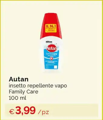Acqua & Sapone Autan insetto repellente vapo Family Care 100 ml offerta