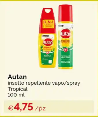 Acqua & Sapone Autan insetto repellente vapo/spray 100 ml offerta