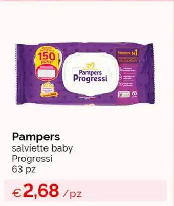 Acqua & Sapone Pampers salviette baby Progressi 63 pz offerta