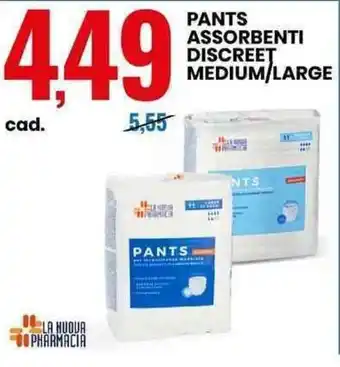 PANTS ASSORBENTI DISCREET MEDIUM/LARGE
