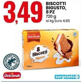 Eurospin BISCOTTI BIGUSTO, 8 PZ 720 g offerta
