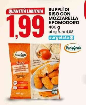 Eurospin SUPPLÌ DI RISO CON MOZZARELLA E POMODORO 400 g offerta
