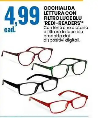 Eurospin OCCHIALI DA LETTURA CON FILTRO LUCE BLU 'REDI-READERS'* offerta