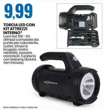 Eurospin TORCIA LED CON KIT ATTREZZI INTERNO* offerta