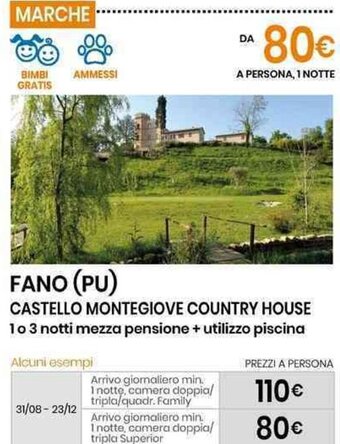 FANO (PU) CASTELLO MONTEGIOVE COUNTRY HOUSE
