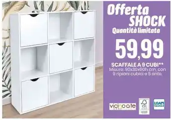 Eurospin SCAFFALE A 9 CUBI** 90x30x90h cm offerta