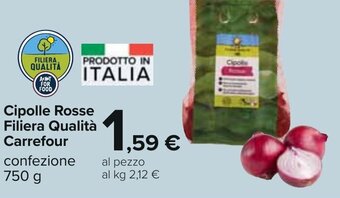 Carrefour Cipolle Rosse Filiera Qualità Carrefour 750 g offerta