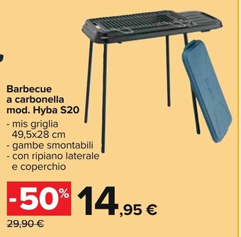 Carrefour Barbecue a carbonella mod. Hyba S20 offerta