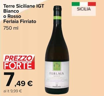 Terre Siciliane IGT Bianco o Rosso Ferlaia Firriato 750 ml
