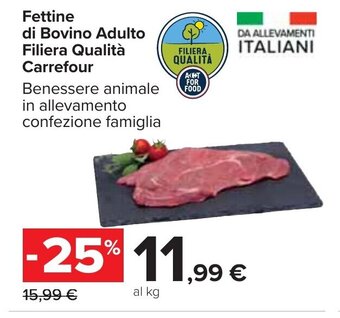 Carrefour Fettine di Bovino Adulto Filiera Qualità Carrefour offerta
