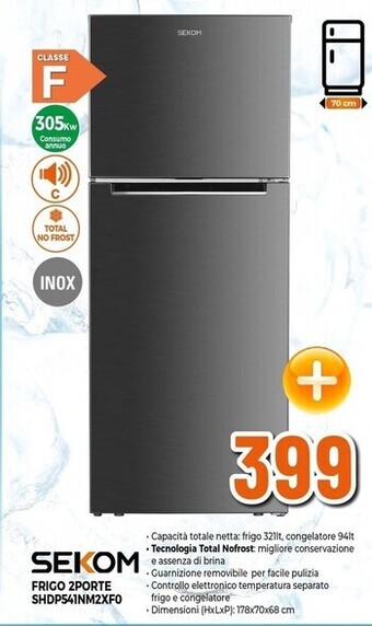 Expert Sekom shdp541nm2xf0 frigorifero con congelatore libera installazione 415 l f grigio offerta