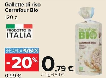 Carrefour Gallette di riso Carrefour Bio 120 g offerta