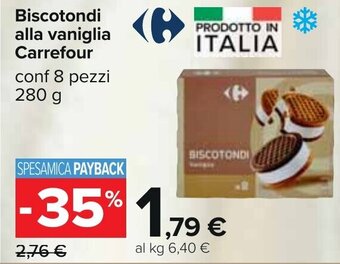 Carrefour Biscotondi alla vaniglia Carrefour conf 8 pezzi 280 g offerta
