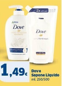 Sigma Dove sapone liquido offerta