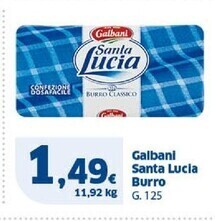 Sigma Galbani santa lucia burro offerta