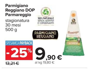 Carrefour Parmigiano Reggiano DOP Parmareggio 500 g offerta
