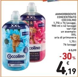 Spazio Conad Coccolino ammorbidente concentrato offerta