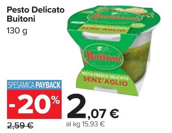Carrefour Pesto Delicato Buitoni 130 g offerta