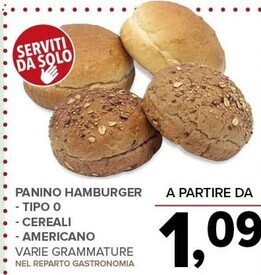 Todis Panino hamburger - tipo o - cereali - americano offerta